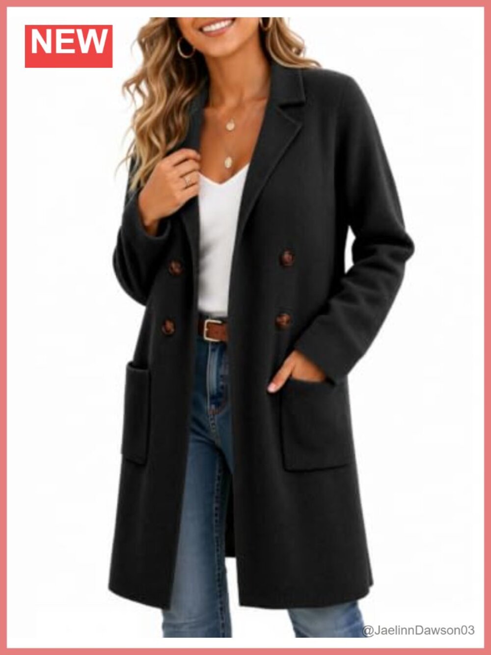 Long Open Front Cardigan Sweater Coatigan Lapel Button Women's Knit